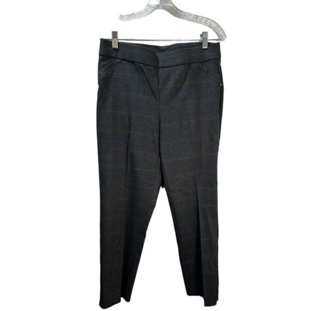 NEW Womens Briggs Plaid Pull On Pants Size 8